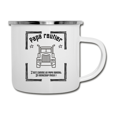 Geburtstagsgeschenk Vater Emaille Tasse - Vater auf der Straße