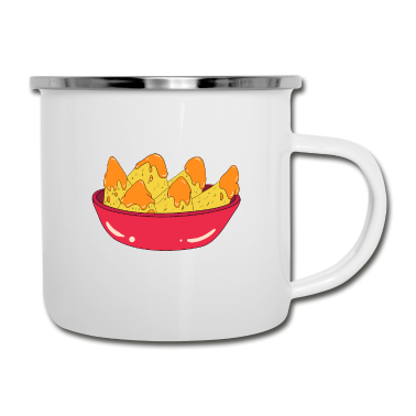Geburtstagsgeschenk Vater Emaille Tasse - Ehrfürchtiger Experte Tshirt Design NACHO EXPERT