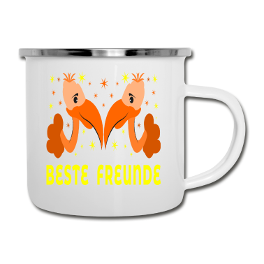 Geburtstagsgeschenk Vater Emaille Tasse - Beste Freunde FREUNDSCHAFT GEBURTSTAGSGESCHENKE