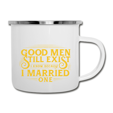 Geburtstagsgeschenk Vater Emaille Tasse - Es gibt noch gute Männer Geschenk