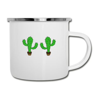 Geburtstagsgeschenk Vater Emaille Tasse - Ehrfürchtiger sachverständiger T-Shirt Entwurf CACTUS EXPERT