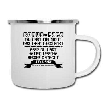Geburtstagsgeschenk Vater Emaille Tasse - Aller bester Vater