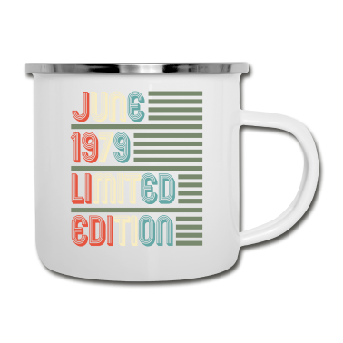 Geburtstagsgeschenk Vater Emaille Tasse - Juni Cool Vintage Retro Geburtstagsgeschenk für