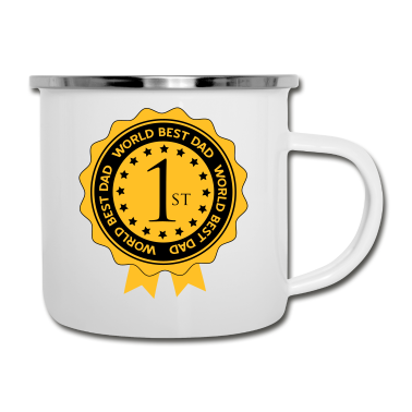Geburtstagsgeschenk Vater Emaille Tasse - Weltbester Vater