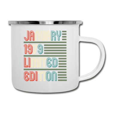 Geburtstagsgeschenk Vater Emaille Tasse - Januar Cool Vintage Retro Geburtstagsgeschenk für