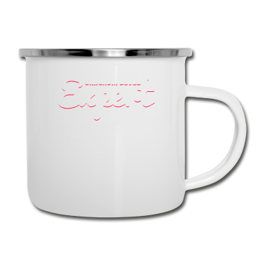 Geburtstagsgeschenk Vater Emaille Tasse - Awesome Expert T-Shirt Design Sarkasmus Level-Experte