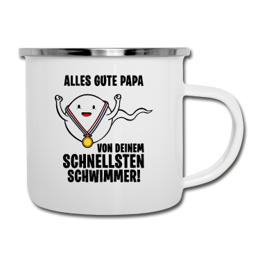 Geburtstagsgeschenk Vater Emaille Tasse - Papa Vater Bester Papa Bester Vater Geschenkidee