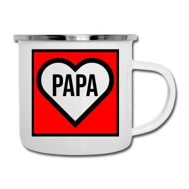 Geburtstagsgeschenk Vater Emaille Tasse - bester Vater der Welt