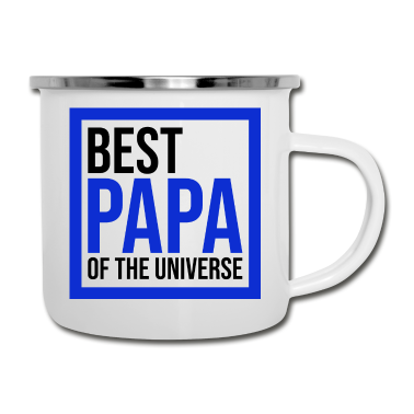 Geburtstagsgeschenk Vater Emaille Tasse - bester Vater des Universums