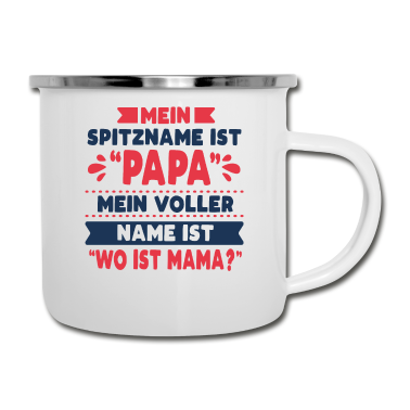 Geburtstagsgeschenk Vater Emaille Tasse - Papa Vater