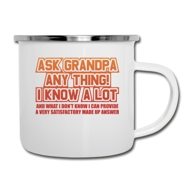 Geburtstagsgeschenk Vater Emaille Tasse - great dad grandpa Vater Vater Geburtstag
