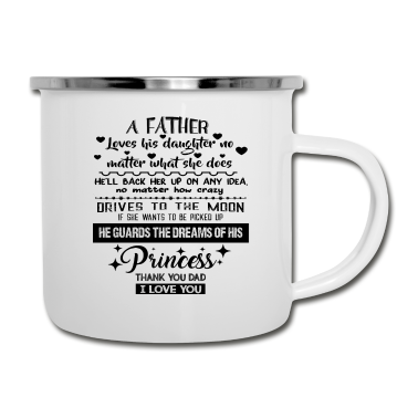 Geburtstagsgeschenk Vater Emaille Tasse - Ein Vater Vater Tochter Gedichte danke Papa