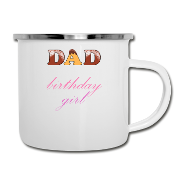 Geburtstagsgeschenk Vater Emaille Tasse - Vater Des Geburtstagsmädchen Party Geschenk