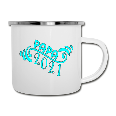 Geburtstagsgeschenk Vater Emaille Tasse - PAPA 2021