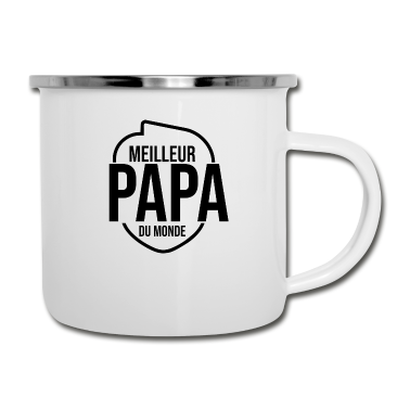 Geburtstagsgeschenk Vater Emaille Tasse - Bester Vater der Welt