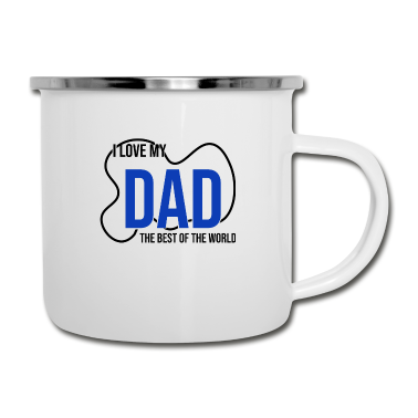 Geburtstagsgeschenk Vater Emaille Tasse - Bester Vater der Welt