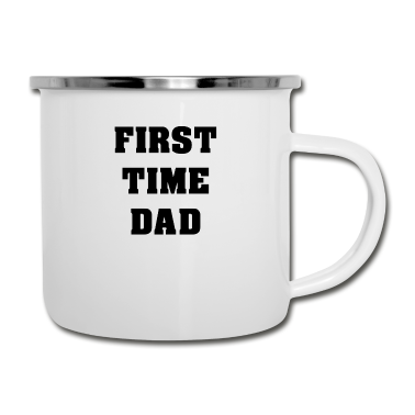 Geburtstagsgeschenk Vater Emaille Tasse - Erstes Mal Vater