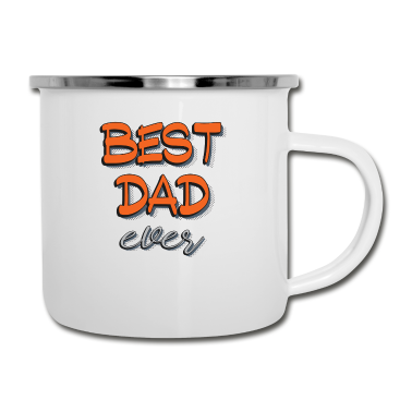 Geburtstagsgeschenk Vater Emaille Tasse - Bester Vater den es gib