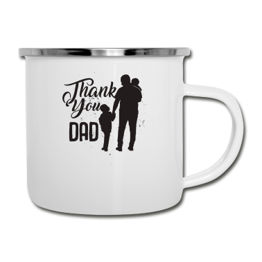 Geburtstagsgeschenk Vater Emaille Tasse - Mein Vater sein Geschenk I Für Papa I Danke Vater