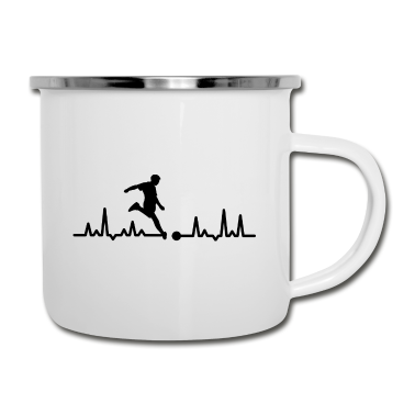Geburtstagsgeschenk Vater Emaille Tasse - Fußballer I Fußball I Fußball Geburtstagsgeschenk