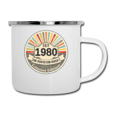 Geburtstagsgeschenk Vater Emaille Tasse - 40. Geburtstag Mann Frau 40 Jahre Geschenk