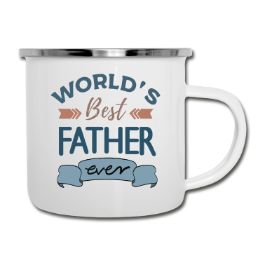 Geburtstagsgeschenk Vater Emaille Tasse - Bester Vater der Welt