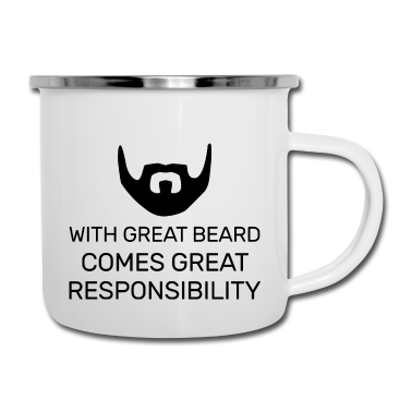 Geburtstagsgeschenk Vater Emaille Tasse - Väter mit awesome Bärte lustige Väter Tag bärtig