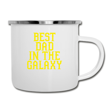 Geburtstagsgeschenk Vater Emaille Tasse - bester Vater in der Galaxie