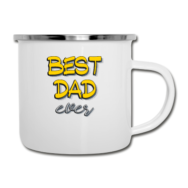 Geburtstagsgeschenk Vater Emaille Tasse - Bester Vater den es gib