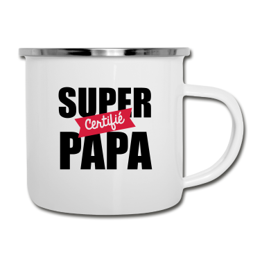 Geburtstagsgeschenk Vater Emaille Tasse - zertifizierter super Vater