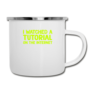 Geburtstagsgeschenk Vater Emaille Tasse - Awesome Expert Tshirt Design Ich bin ein Experte