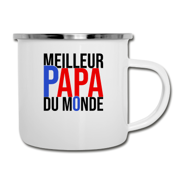 Geburtstagsgeschenk Vater Emaille Tasse - bester Vater der Welt
