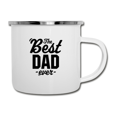 Geburtstagsgeschenk Vater Emaille Tasse - Der beste Vater aller Zeiten