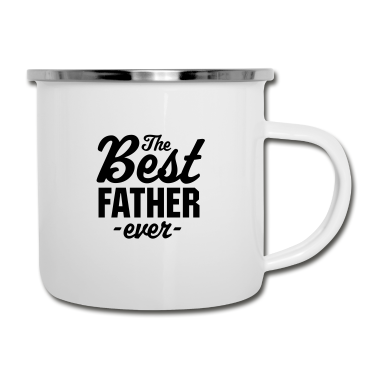 Geburtstagsgeschenk Vater Emaille Tasse - Der beste Vater aller Zeiten