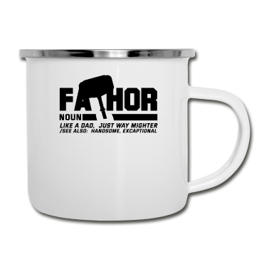 Geburtstagsgeschenk Vater Emaille Tasse - Vater Spruch Geschenk Vatertag