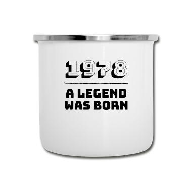 Geburtstagsgeschenk Vater Emaille Tasse - 1978 wurde eine Legende geboren - Geburtstagsgeschenk zum Geburtsjahr