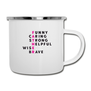Geburtstagsgeschenk Vater Emaille Tasse - Bester Vater aller Zeiten