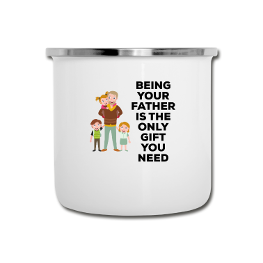 Geburtstagsgeschenk Vater Emaille Tasse - Vater Geschenk an Kinder