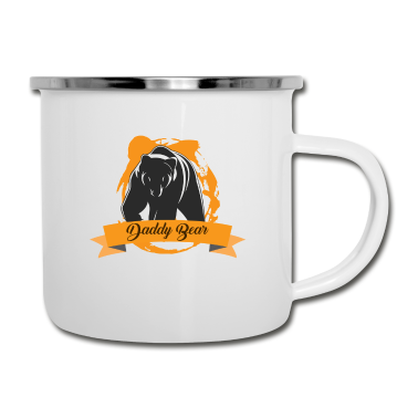 Geburtstagsgeschenk Vater Emaille Tasse - Jäger Bär Spaß Vater Geburtstags Geschenk Papa