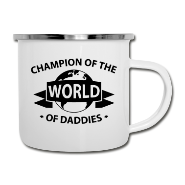 Geburtstagsgeschenk Vater Emaille Tasse - Champion der Welt der Väter