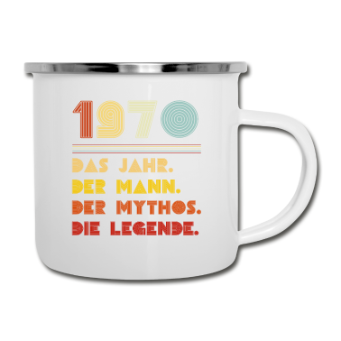 Geburtstagsgeschenk Vater Emaille Tasse - Tolles Geburtstagsgeschenk für Jung und Alt!