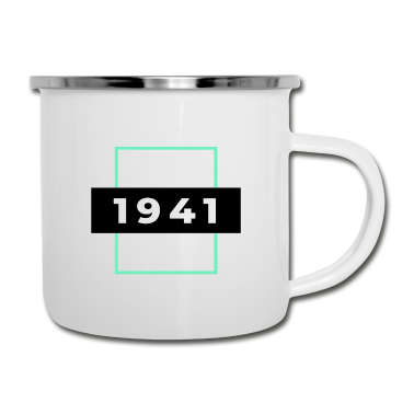 Geburtstagsgeschenk Vater Emaille Tasse - Geboren 1941. Klassisches 80. Geburtstagsgeschenk