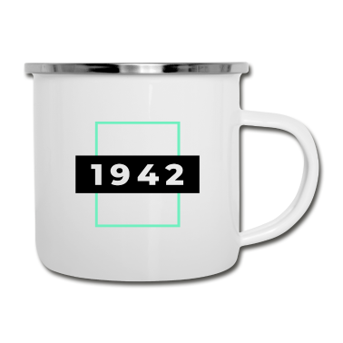 Geburtstagsgeschenk Vater Emaille Tasse - Geboren 1942. Klassisches 79. Geburtstagsgeschenk
