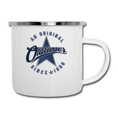 Geburtstagsgeschenk Vater Emaille Tasse - Originaler Oldtimer seit 1960 Geburtstagsgeschenk