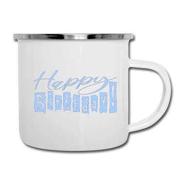 Geburtstagsgeschenk Vater Emaille Tasse - Happy Birthday Geburtstagsgeschenke Geschenk