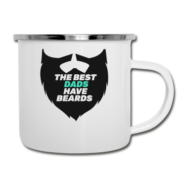 Geburtstagsgeschenk Vater Emaille Tasse - Die besten Väter haben Bärte lustige Väter Tag Geschenk T