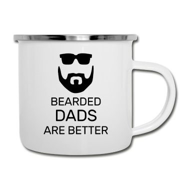 Geburtstagsgeschenk Vater Emaille Tasse - Bärtige Väter sind besser Hipster Papa Väter Tag Gi