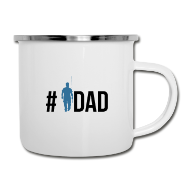 Geburtstagsgeschenk Vater Emaille Tasse - Angeln Vater Geschenk