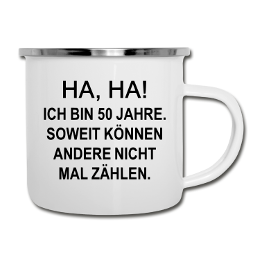 Geburtstagsgeschenk Vater Emaille Tasse - 50 Jahre alt Geburtstagsgeschenk