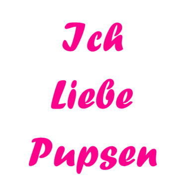 Motiv Ich liebe pupsen. Rosa Spruch Geschenkidee. Bio